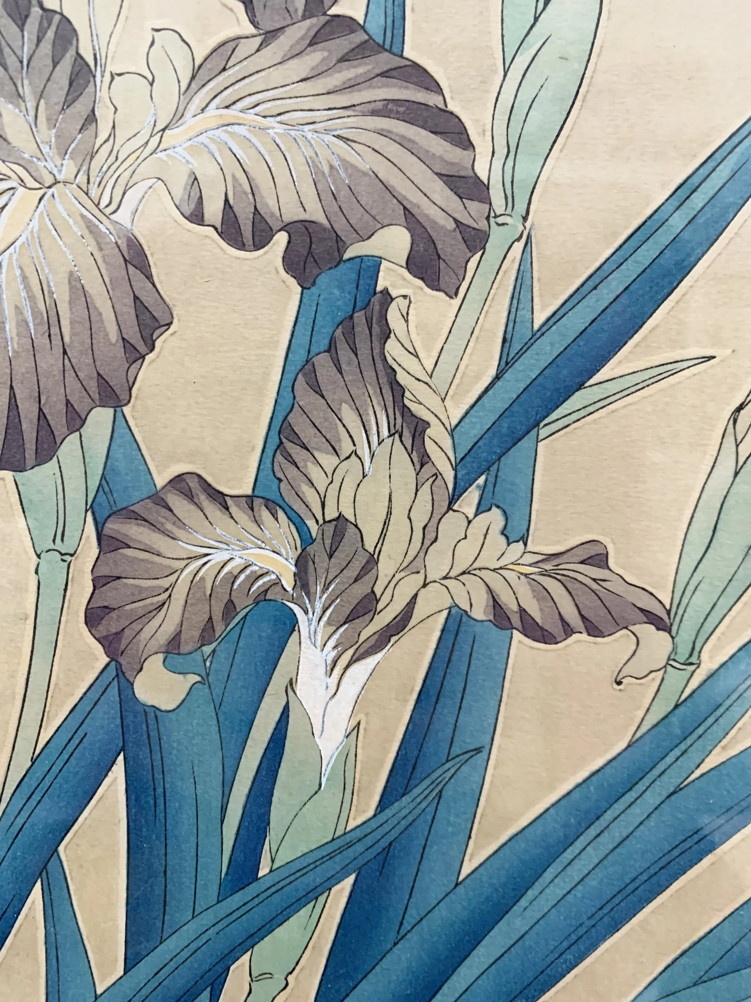 1940s-1950s Original Kawarazaki Shodo Japanese Woodblock Print of